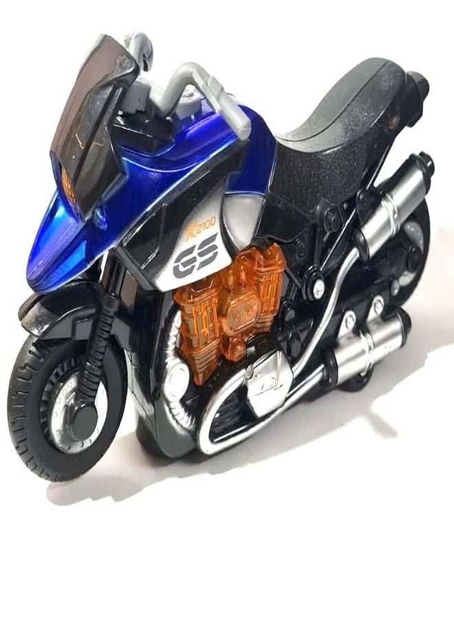 TD CREATIONS لعبة دراجة رياضية من تي دي كرييشنز | لعبة دراجة نارية صوتية ضوئية على شكل رصاصة مع خاصية الاصطدام والانطلاق | دراجة سباق مزودة بإضاءة وموسيقى | متعددة الألوان للأولاد والأطفال - Image 3